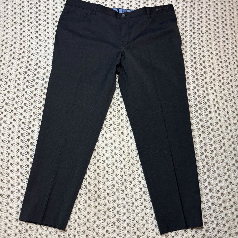 PT01 $395 Mens Pants Traveller Slim Fit 58EU W40" Wool Blend‎ Charcoal Gray MINT